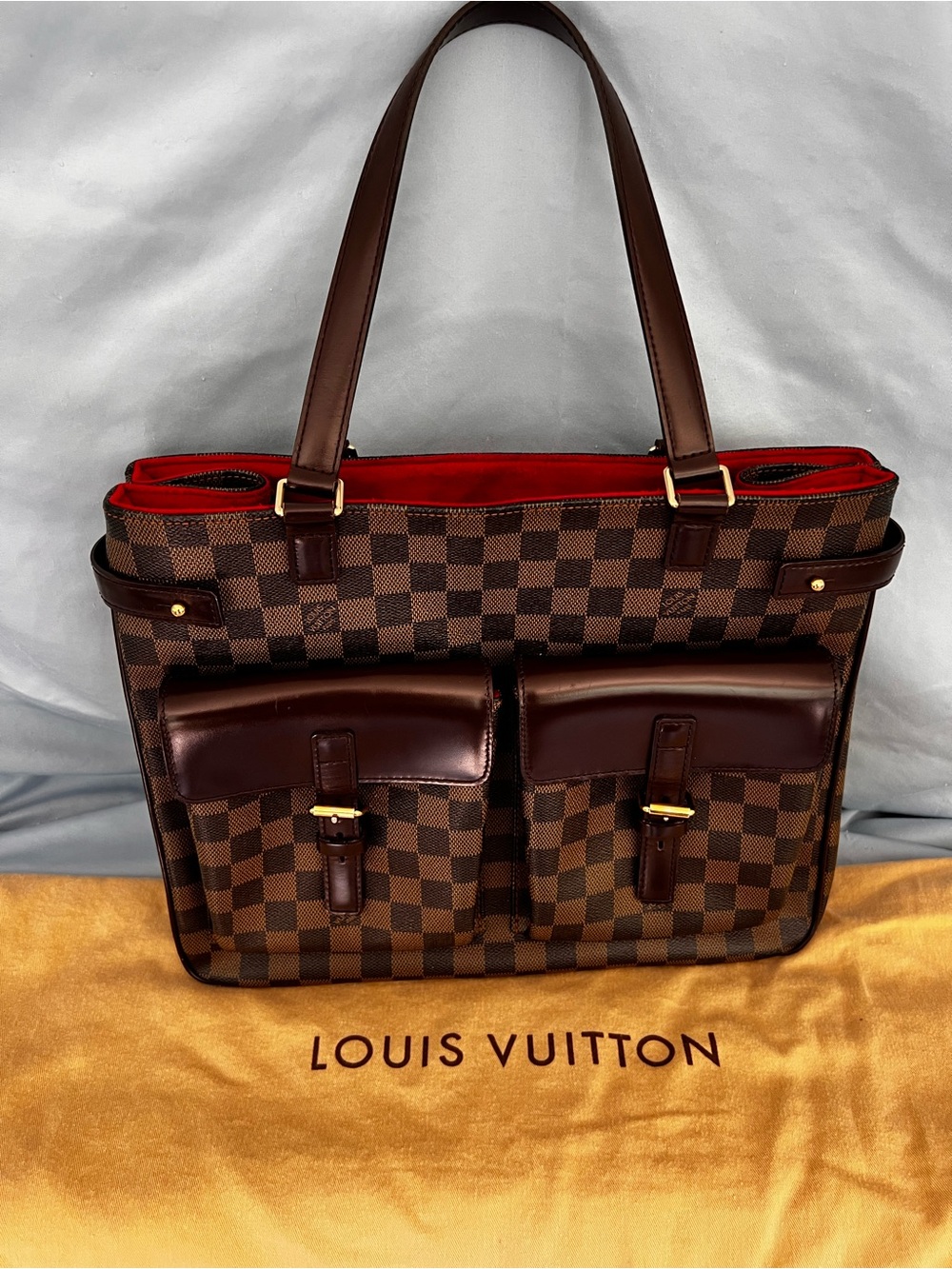 Louis Vuitton Damier Ebene Uzes Vintage Tote Bag